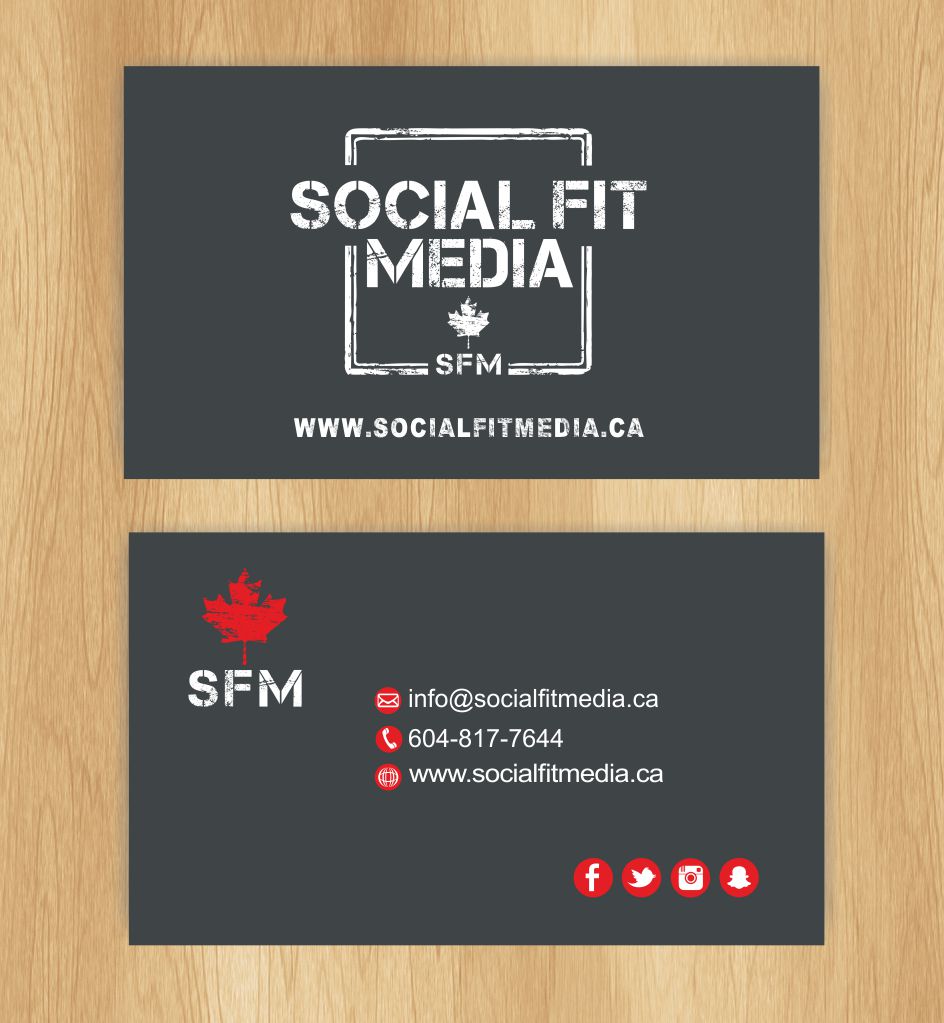 Business Card Design by IneseRo for Social Fit Media | Design #14910200