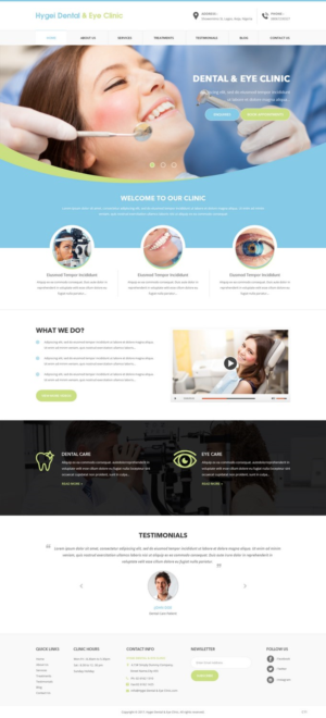 Diseño Web por pb para Hygei Dental and Eye Clinic | Diseño: #14923417
