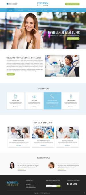 Diseño Web por pb para Hygei Dental and Eye Clinic | Diseño: #14923423