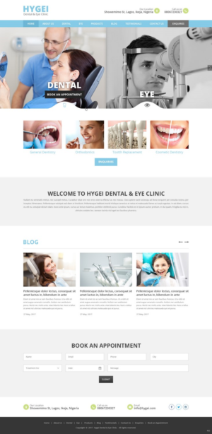 Diseño Web por pb para Hygei Dental and Eye Clinic | Diseño: #14923425