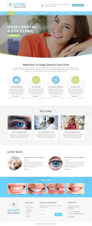 Diseño Web por pb para Hygei Dental and Eye Clinic | Diseño: #14923433
