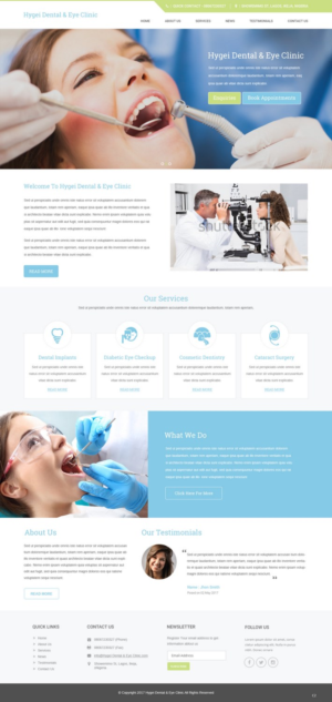 Diseño Web por pb para Hygei Dental and Eye Clinic | Diseño: #14923434