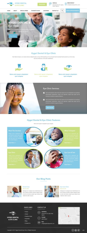 Diseño Web por pb para Hygei Dental and Eye Clinic | Diseño: #14955434