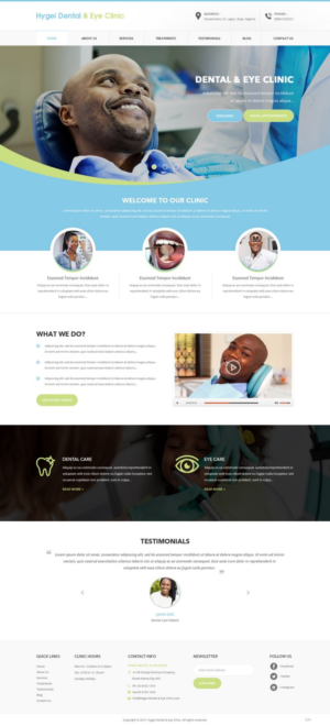 Diseño Web por pb para Hygei Dental and Eye Clinic | Diseño: #14955435