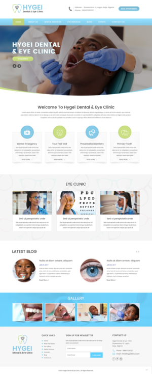 Diseño Web por pb para Hygei Dental and Eye Clinic | Diseño: #14970167