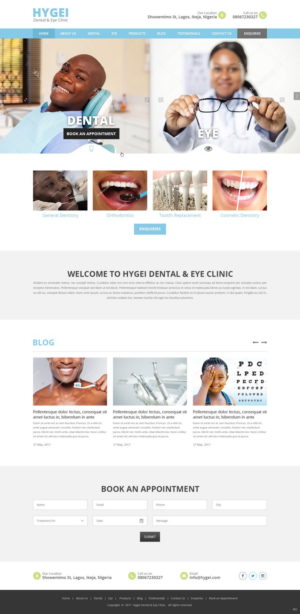 Diseño Web por pb para Hygei Dental and Eye Clinic | Diseño: #14970168