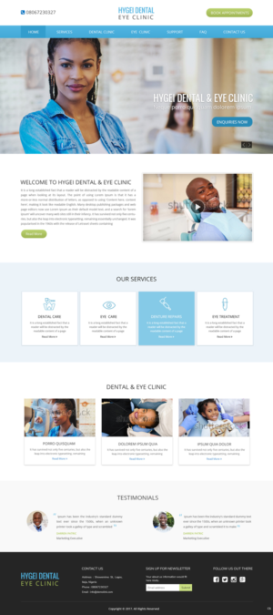 Diseño Web por pb para Hygei Dental and Eye Clinic | Diseño: #14970169