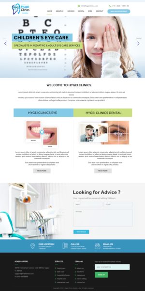 Web Design by Xclusive Designer for Hygei Dental and Eye Clinic | Design #14989964
