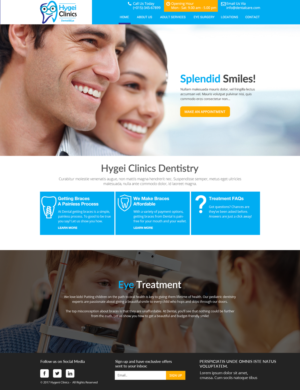 Web Design by Ayesha Khan for Hygei Dental and Eye Clinic | Design #14946613