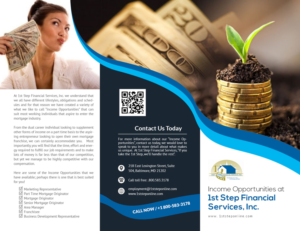 Flyer Design by iTech Graphics for 1st Step Financial Services, Inc. | Design: #14975512