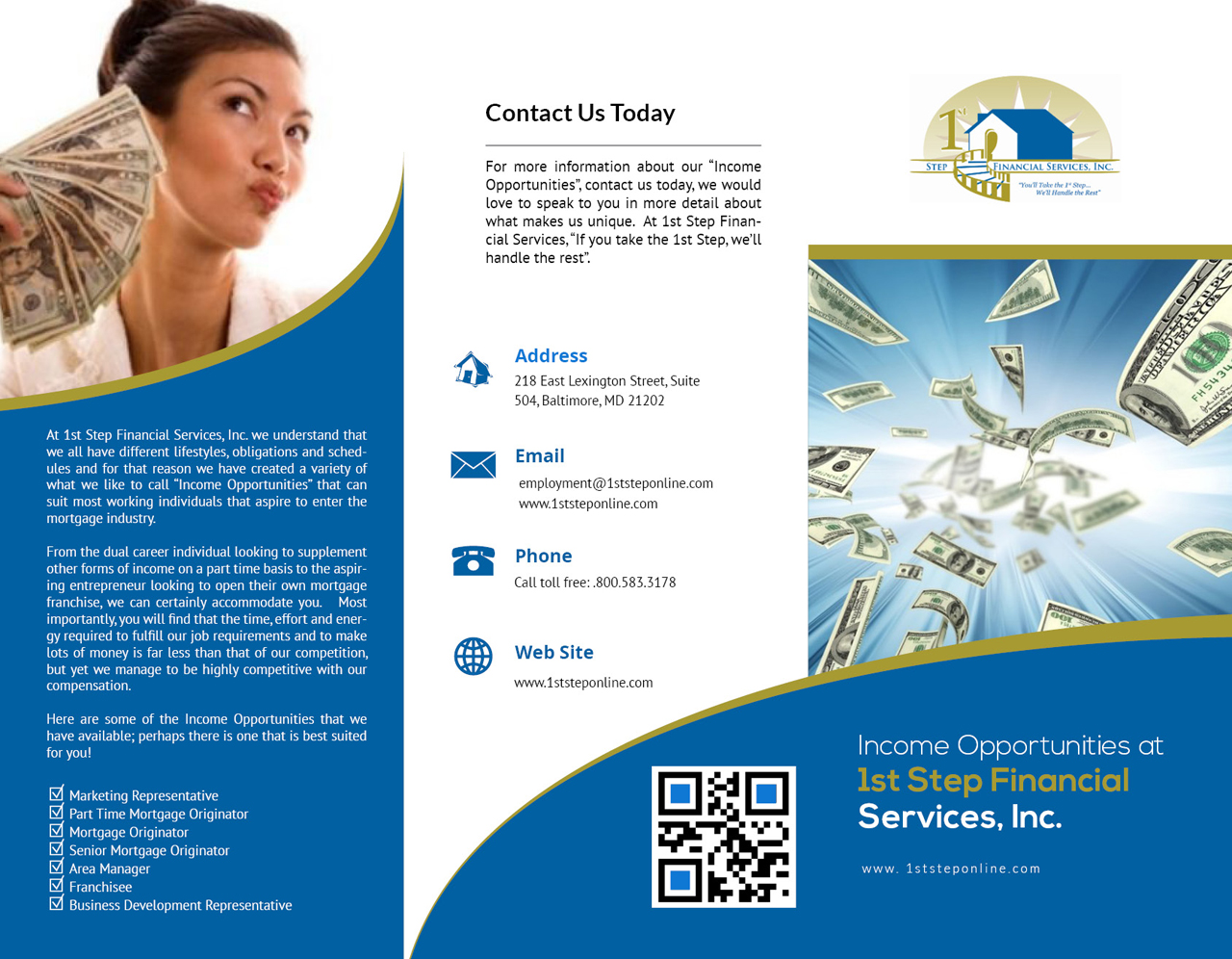 Flyer Design by iTech Graphics for 1st Step Financial Services, Inc. | Design #14991225