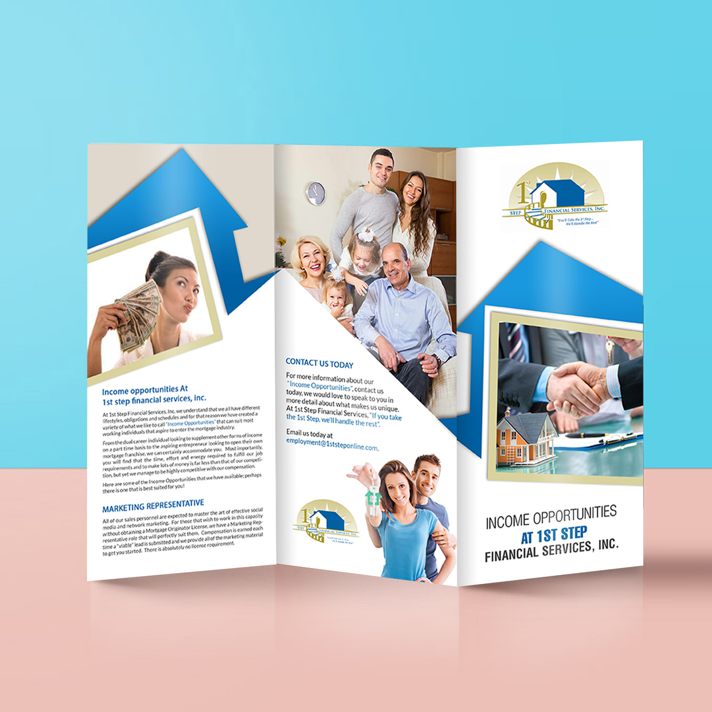 Diseño de Flyer por creative.bugs para 1st Step Financial Services, Inc. | Diseño #14944249