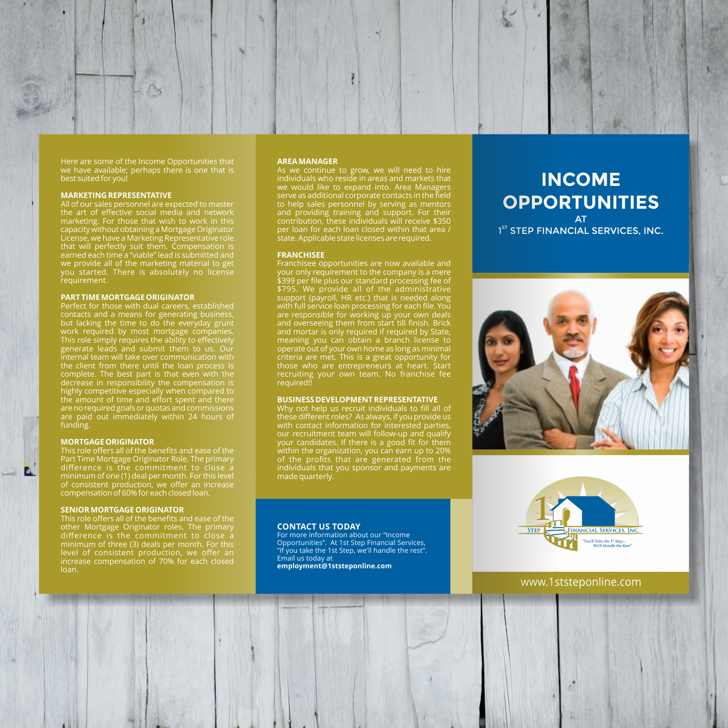 Flyer Design by barinix for 1st Step Financial Services, Inc. | Design #14978884