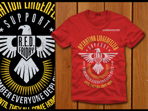 Racing Industry - Military Support Shirt | T-shirt Design by denuj