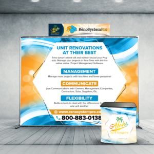 RenoSystemPro Trade Show Backdrop | Advertisement Design by SAI DESIGNS