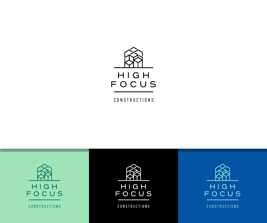 Logo Design by Greedin for High Focus Constructions | Design #14938874