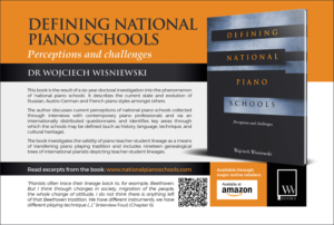 Printed magazine advertisement for a book about piano styles. | Advertisement Design by creative.SB
