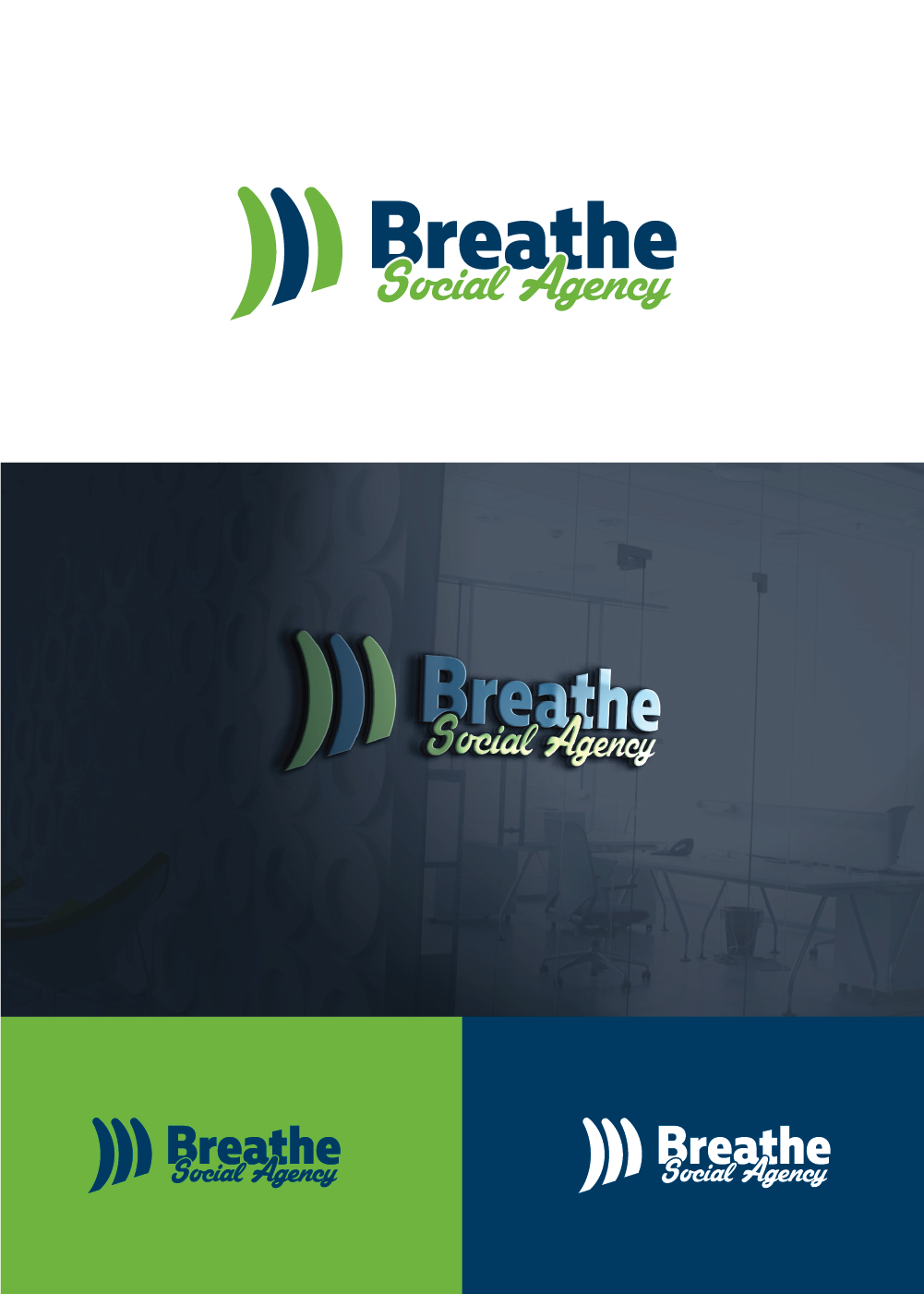 Logo Design by Tornado for Breathe Social Agency | Design: #14951248
