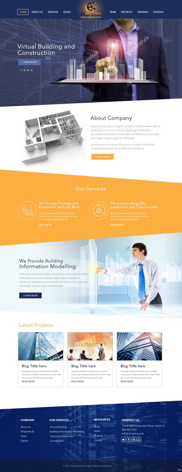 Web Design par pb pour Harcon BIM Consulting | Design #14955398