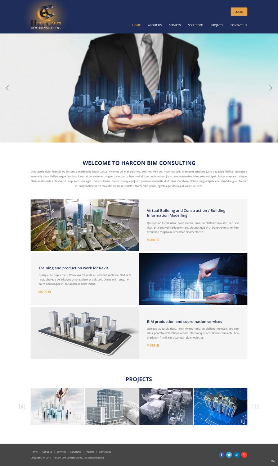 Web Design by pb for Harcon BIM Consulting | Design #14955400