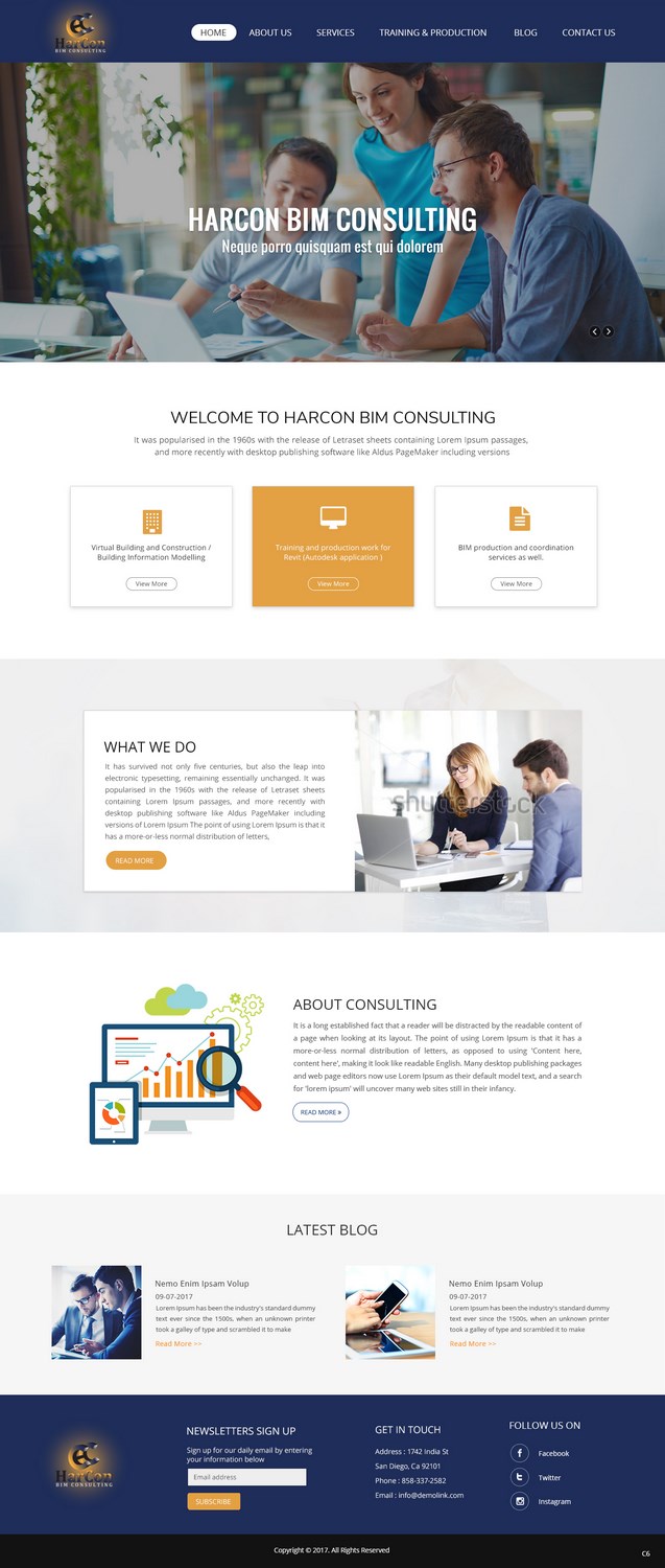 Web Design by pb for Harcon BIM Consulting | Design #14955401