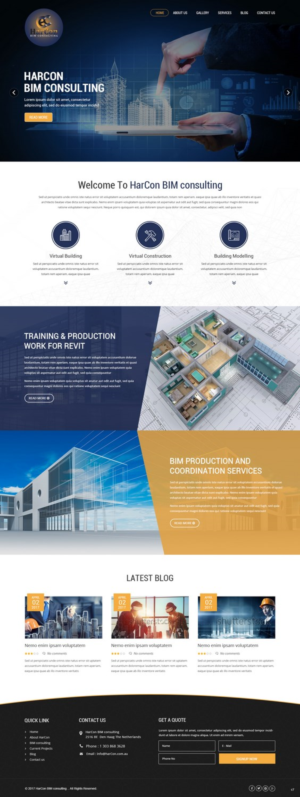 Web Design by pb for Harcon BIM Consulting | Design: #14970152