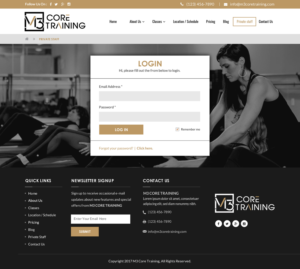 Niche Fitness Rebrand : M3 Core Training | Web-Design von Sbss