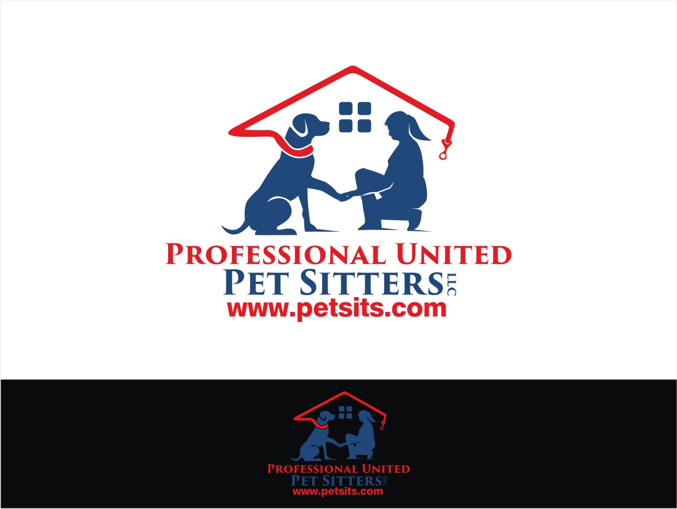 Logo-Design von Soul Light für Professional United Pet Sitters LLC | Design #15674078