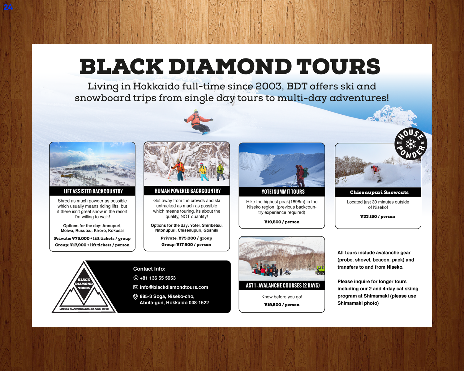 Brochure Design by uniquedesign10 for JRT Trading (Black Diamond Lodge) | Design #14936807
