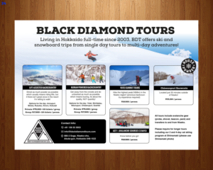 Brochure Design by uniquedesign10 for JRT Trading (Black Diamond Lodge) | Design: #14936807