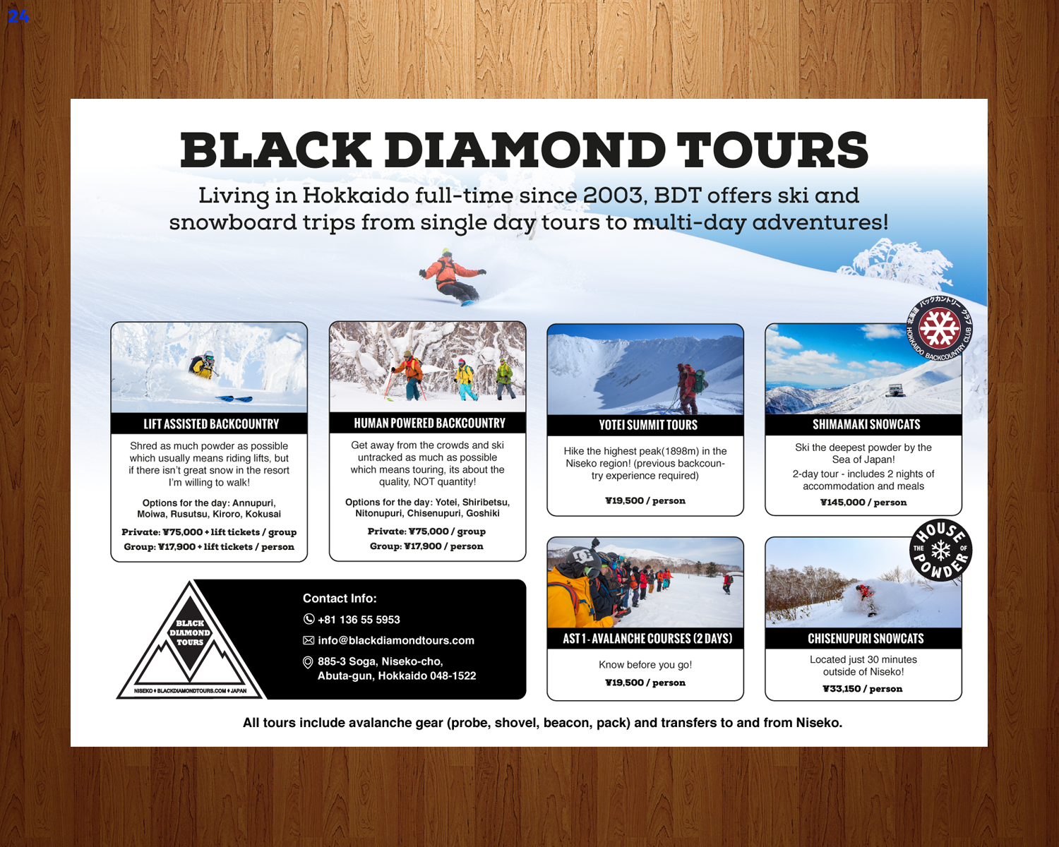 Brochure Design by uniquedesign10 for JRT Trading (Black Diamond Lodge) | Design #14948297