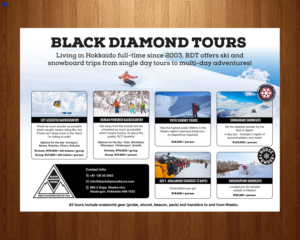 Brochure Design by uniquedesign10 for JRT Trading (Black Diamond Lodge) | Design: #14948297
