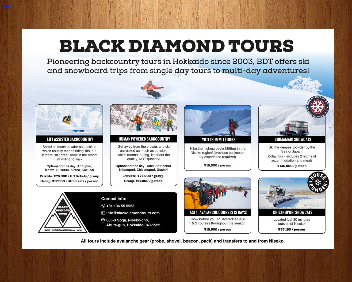 Brochure Design by uniquedesign10 for JRT Trading (Black Diamond Lodge) | Design #14950807
