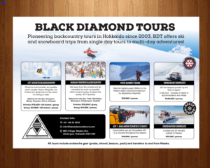 Brochure Design by uniquedesign10 for JRT Trading (Black Diamond Lodge) | Design: #14960398