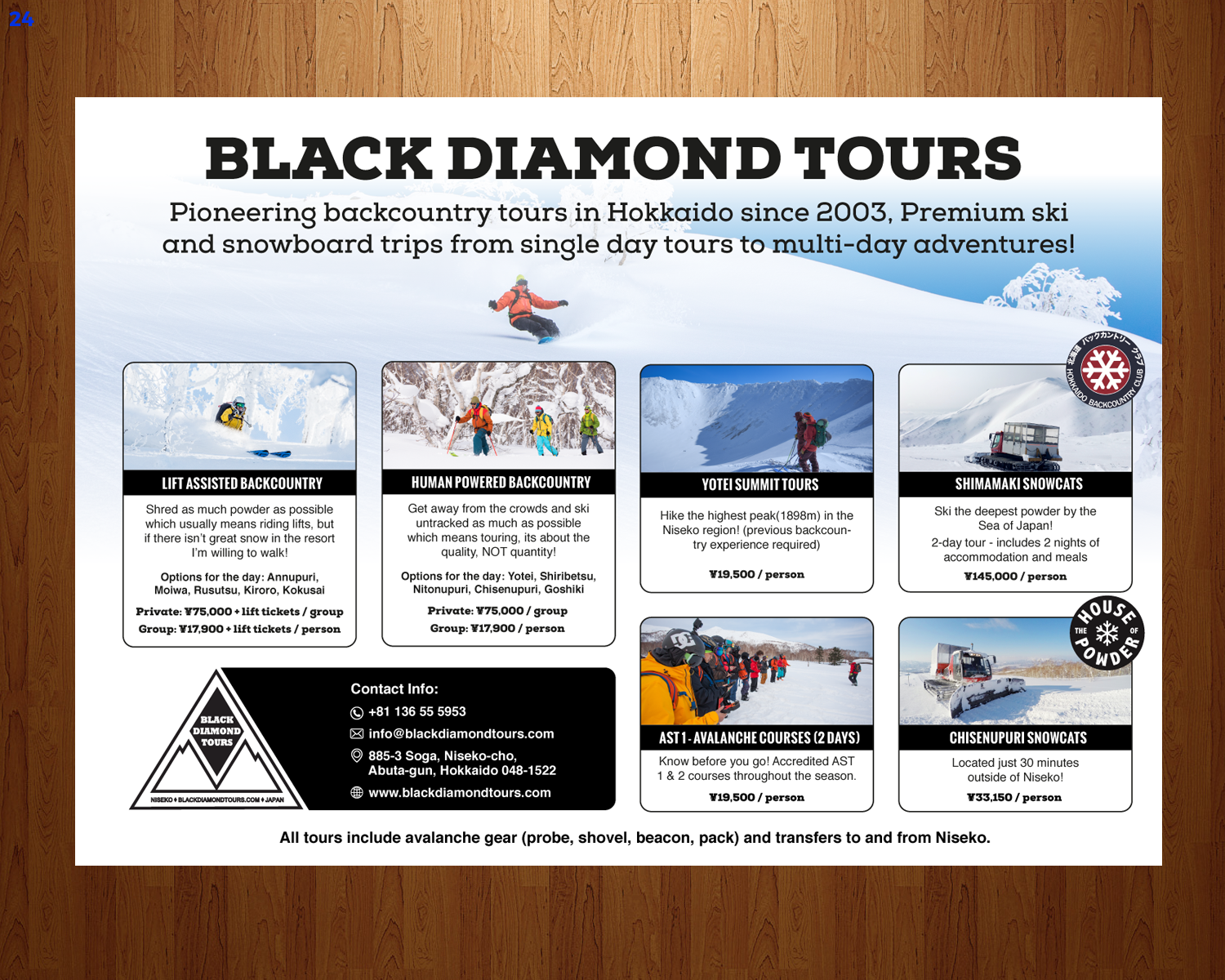 Brochure Design by uniquedesign10 for JRT Trading (Black Diamond Lodge) | Design #14962935