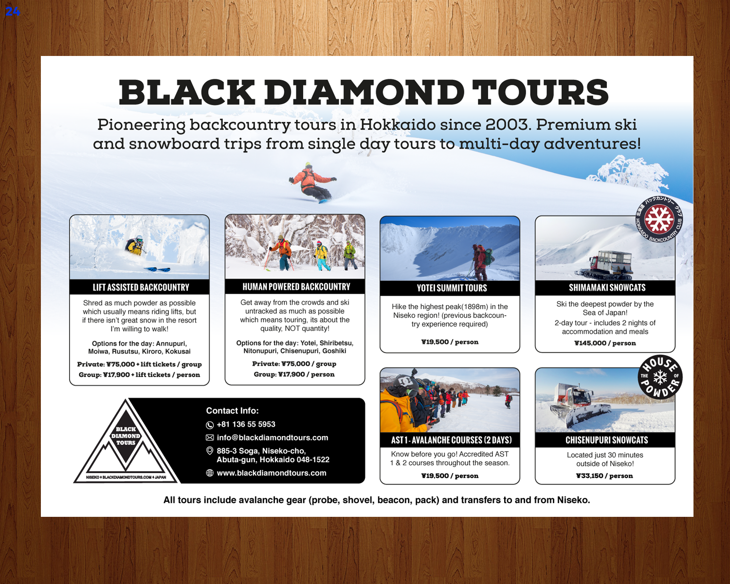 Brochure Design by uniquedesign10 for JRT Trading (Black Diamond Lodge) | Design: #14972757