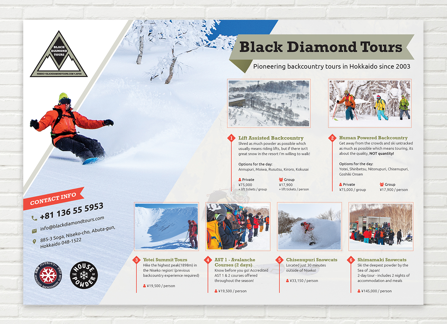 Broschüren-Design von sun_design für JRT Trading (Black Diamond Lodge) | Design #14980752