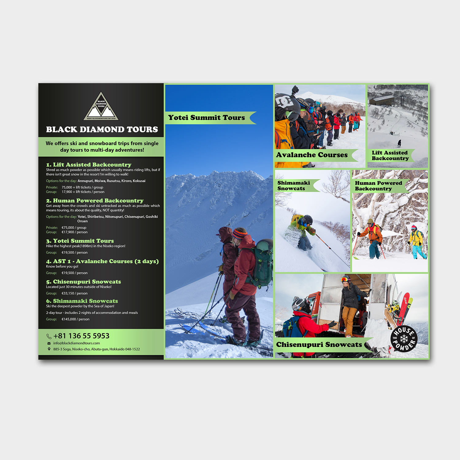 Design de Brochure par aspiremedia pour JRT Trading (Black Diamond Lodge) | Design #14946308
