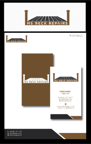 Logo Design by zebronicgraphic for MS Deck Repairs | Design: #14983866