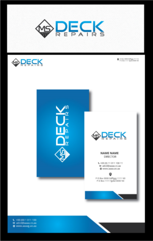 Logo Design by zebronicgraphic for MS Deck Repairs | Design: #14999579