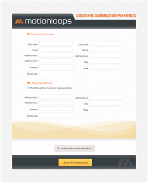 Email Preference Page Design | Diseño Web por amberegg