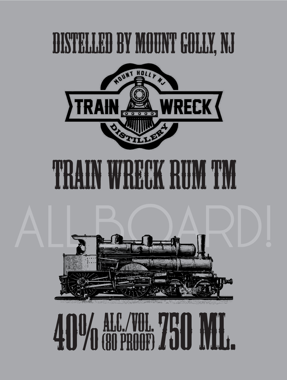 Packaging Design by Ideera for Train Wreck Distillery | Design #15046781