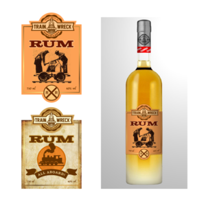 Packaging Design by Halo Studios for Train Wreck Distillery | Design: #15062574