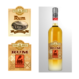 Packaging Design by Halo Studios for Train Wreck Distillery | Design: #15062762