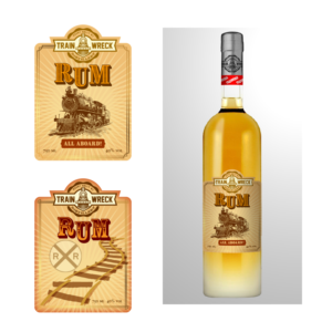 Packaging Design by Halo Studios for Train Wreck Distillery | Design: #15069763