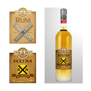 Packaging Design by Halo Studios for Train Wreck Distillery | Design: #15070080