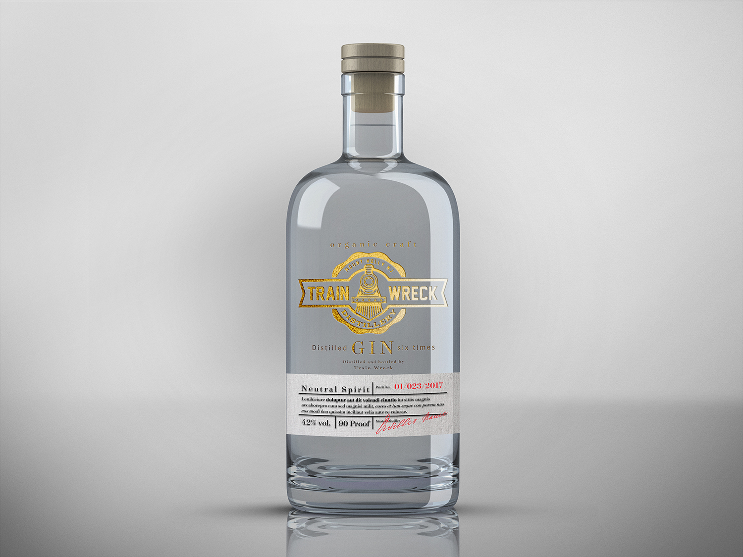 Packaging Design by Ted Vesania for Train Wreck Distillery | Design #15035834