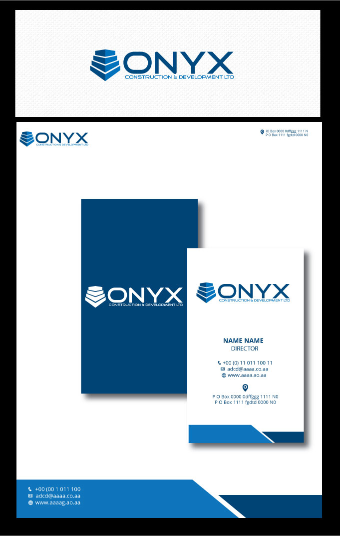 Diseño de Logo por zebronicgraphic para onyx construction & development ltd | Diseño #15021637