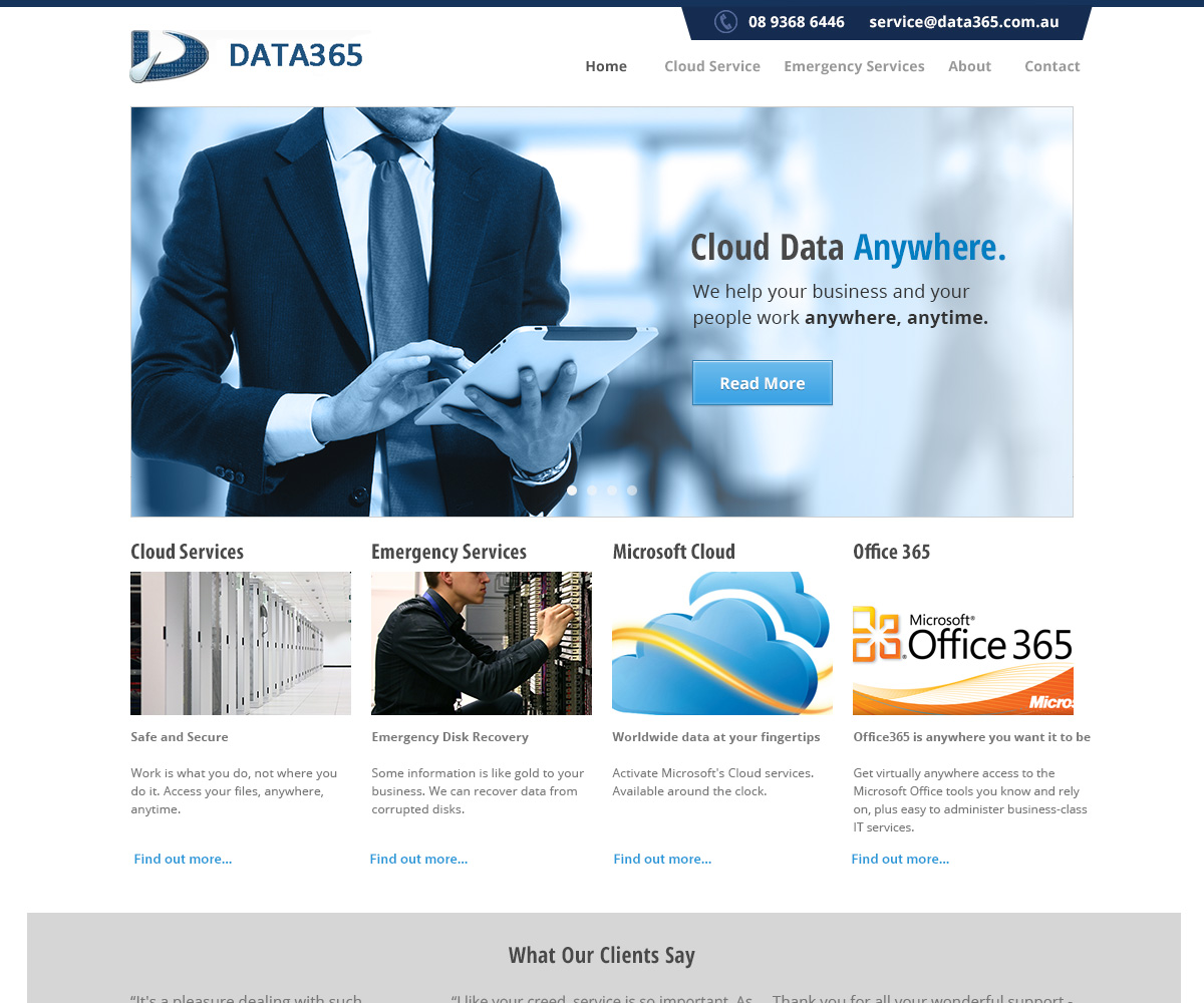 Web Design by Emmanuel for Data365 | Design #2600591