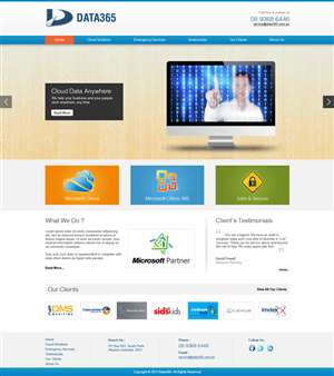 Web Design by Roy for Data365 | Design: #2592864